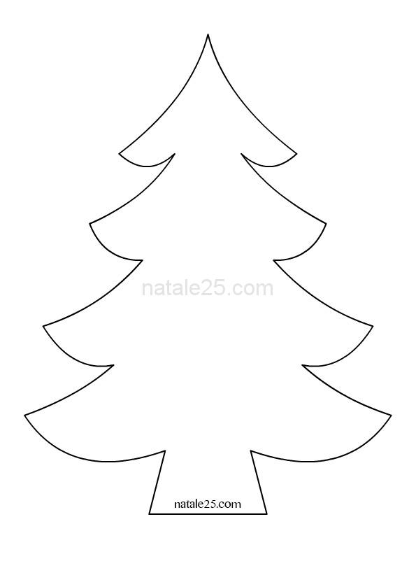 Immagini Di Disegni Di Natale.Sagoma Albero Di Natale Natale 25