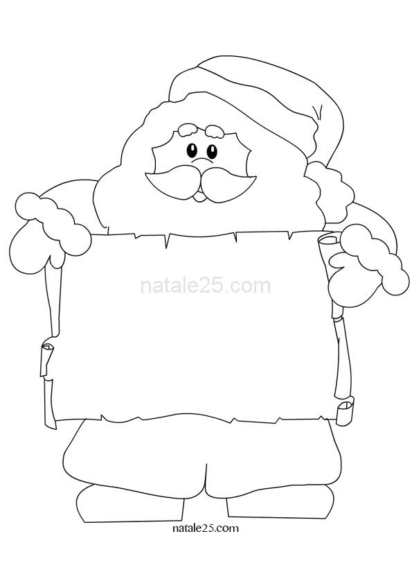 Babbo Natale Con Pergamena Natale 25