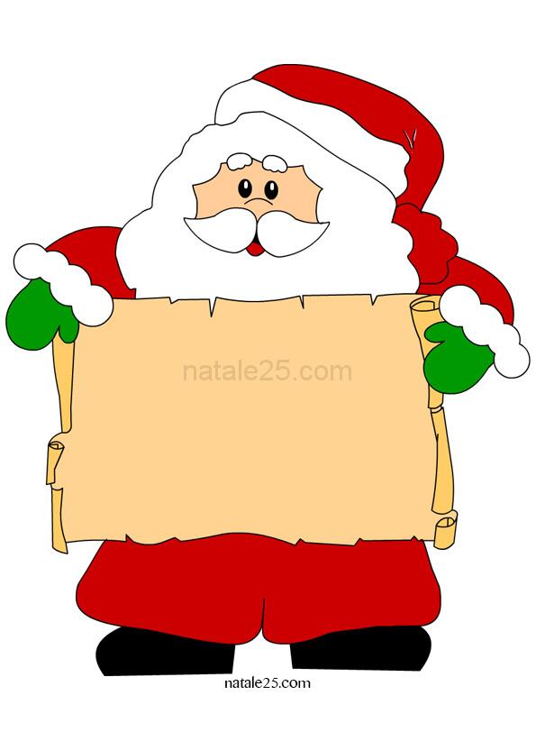 Babbo Natale con pergamena illustrazione | Natale 25