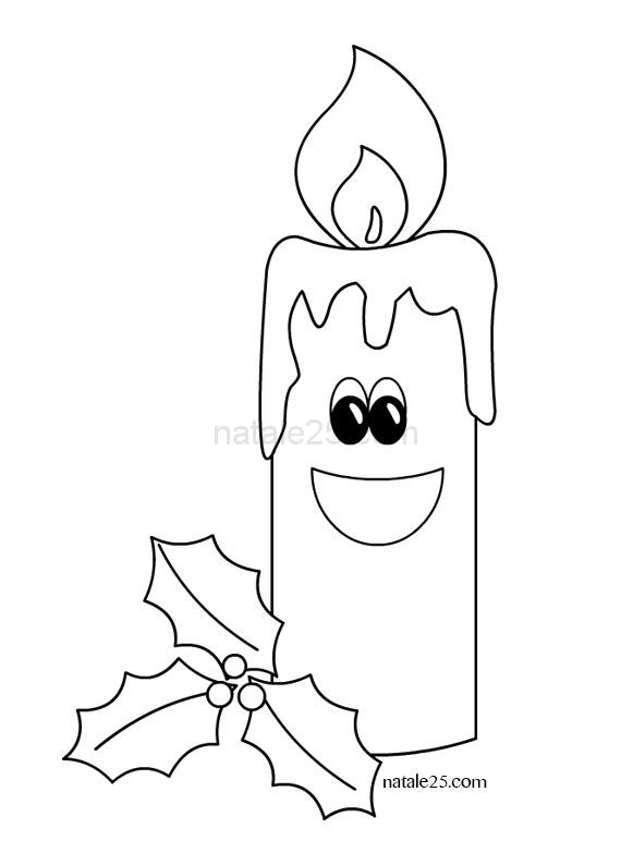 Disegni Di Natale Candele.Candela Disegno Da Colorare Natale 25