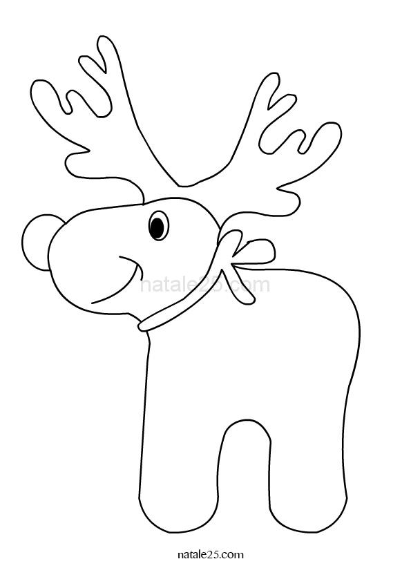 Renna da colorare | Natale 25