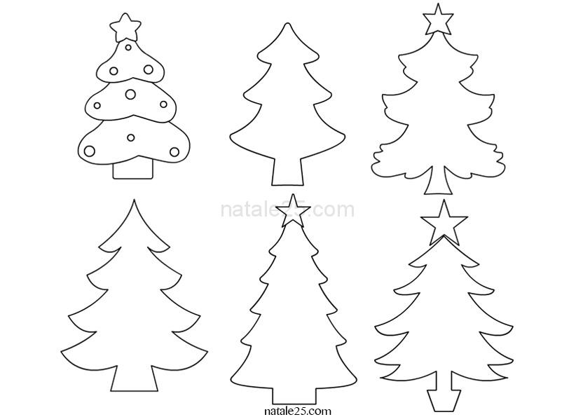 Disegni Di Alberi Di Natale Colorati.Alberelli Di Natale Da Colorare Natale 25