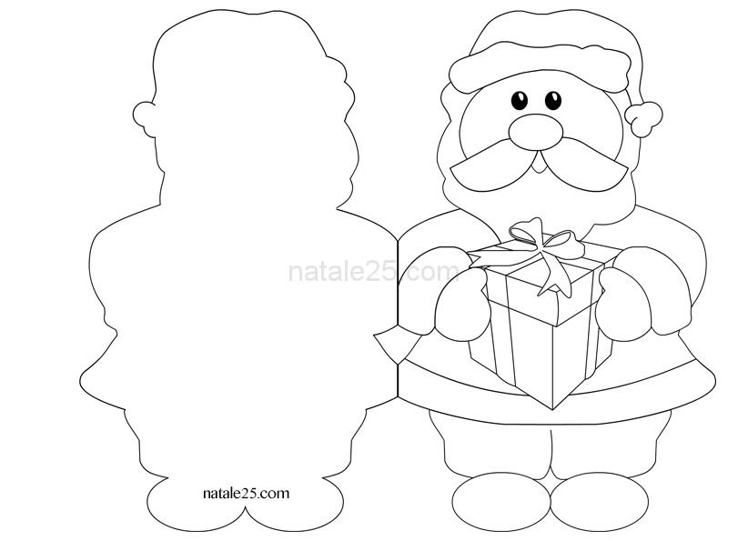 Biglietti Natale Da Colorare Babbo Natale Natale 25
