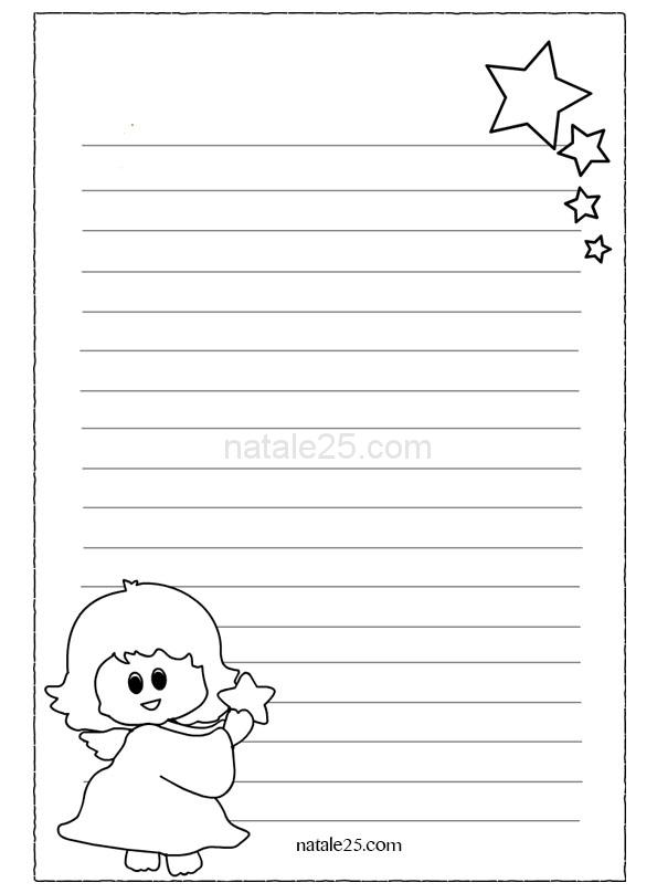 Letterina Di Natale Con Angelo Da Colorare Natale 25