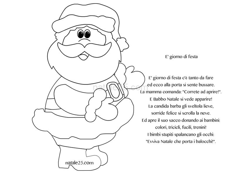 Poesie Di Natale Da Colorare.Filastrocche Natale E Giorno Di Festa Natale 25