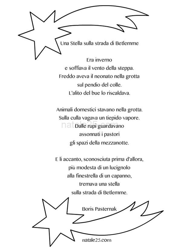 Poesie Di Natale Per L Infanzia.Poesie Natale Una Stella Sulla Strada Di Betlemme Natale 25