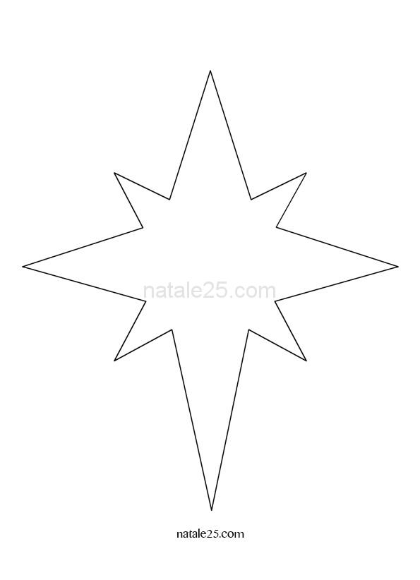Disegno Stella Cometa Di Natale.Stella Stilizzata Da Colorare Natale 25