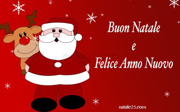 Biglietti Auguri Buon Natale E Felice Anno Nuovo Da Stampare.Cartolina Buon Natale E Felice Anno Nuovo Natale 25