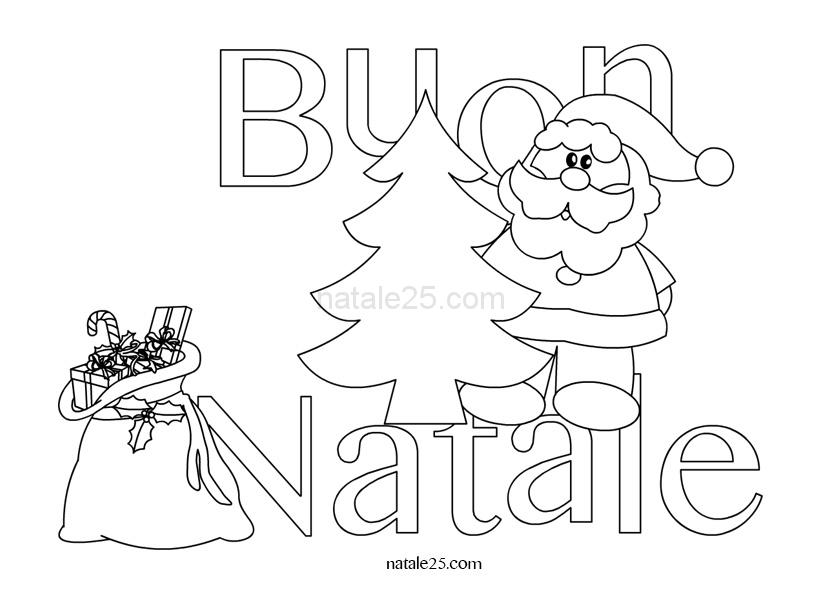 Disegni Buon Natale.Scritta Buon Natale Da Colorare Natale 25