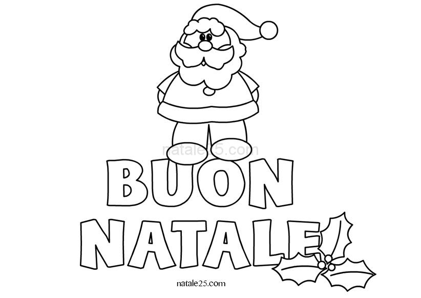 Scritta Buon Natale Da Ritagliare.Scritta Buon Natale Con Babbo Natale Natale 25