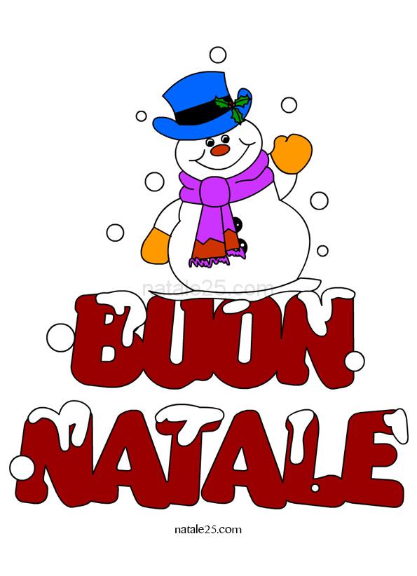 Immagini Con La Scritta Buon Natale.Scritta Buon Natale Con Pupazzo Di Neve Natale 25