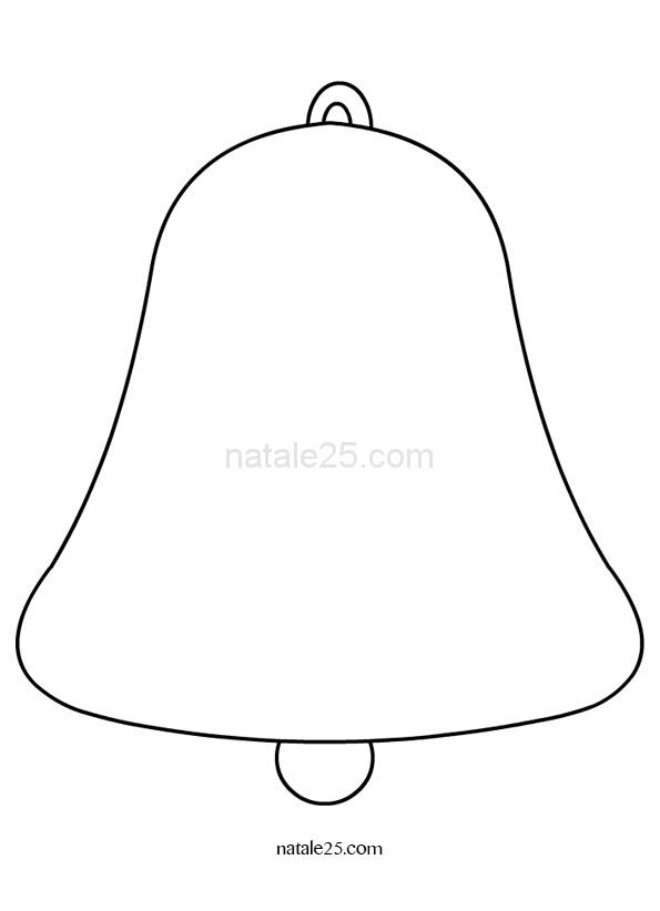 Sagoma Campana Da Colorare Natale 25
