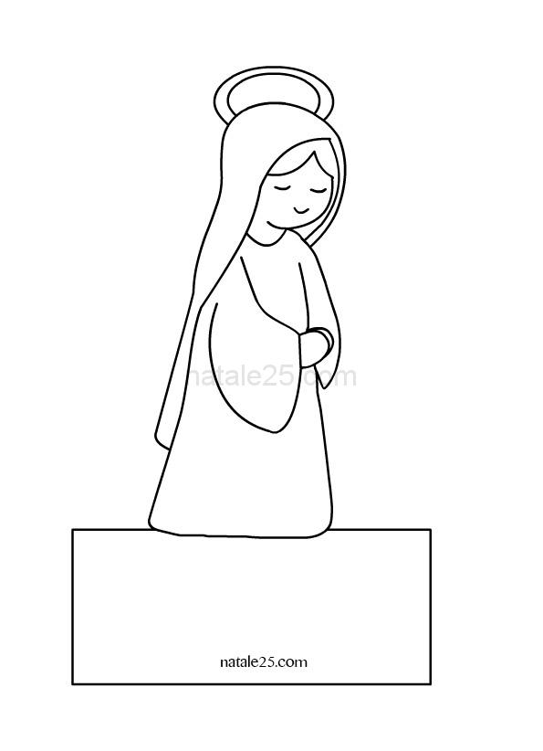 Maria Presepe Da Colorare Natale 25