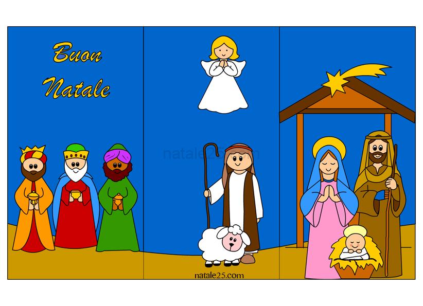 Biglietto Di Natale Con Presepe Natale 25