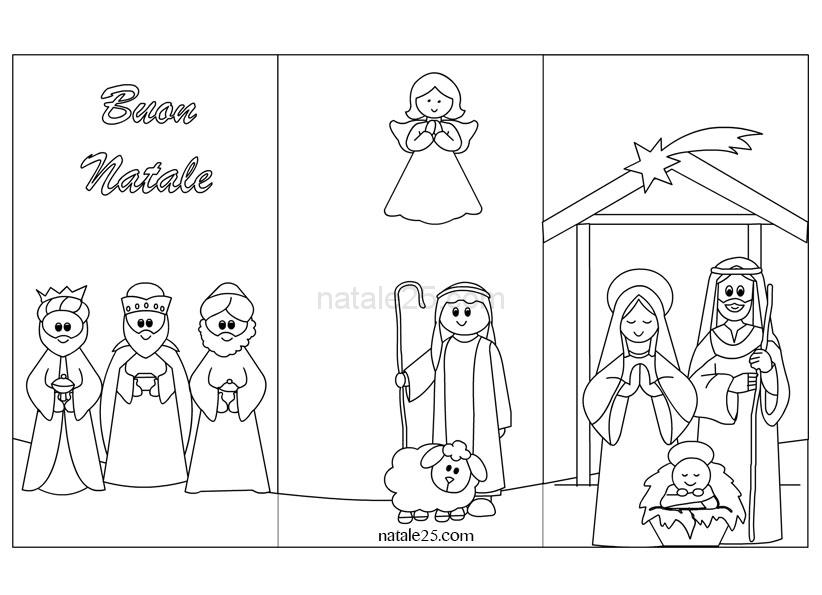Biglietto Con Presepe Da Colorare Natale 25
