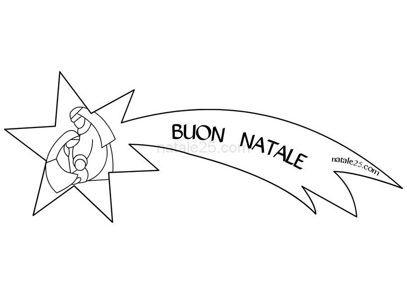 Stella Cometa Con Nativita Da Colorare Natale 25