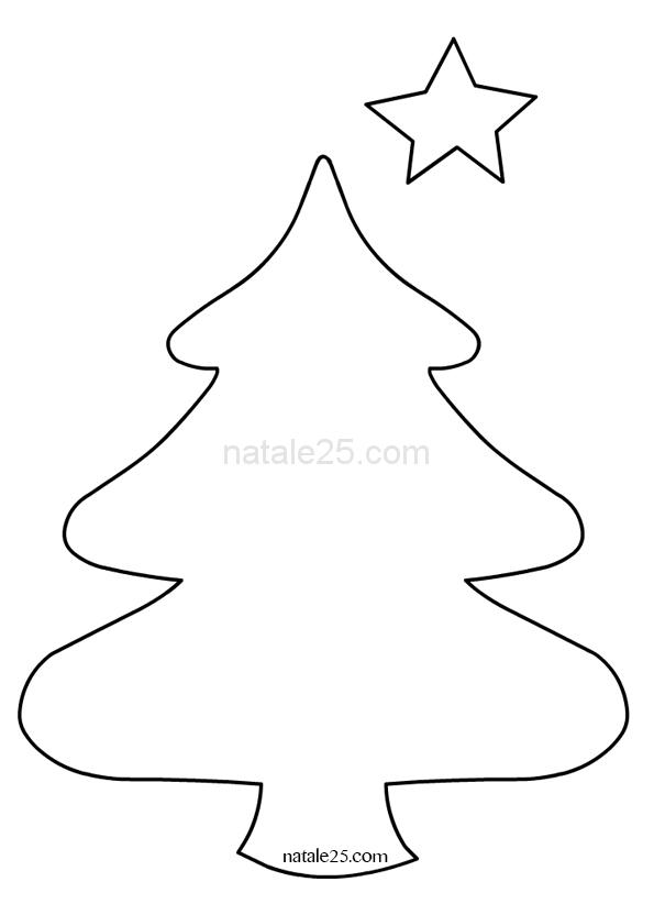 Sagoma Albero Natale Per Decorazioni In Feltro Natale 25