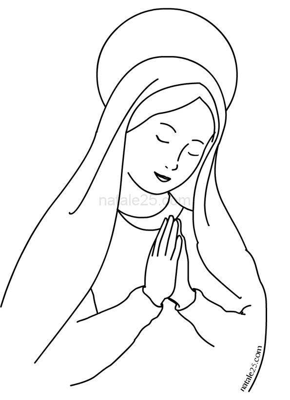 Disegno Immacolata Concezione da colorare | Natale 25