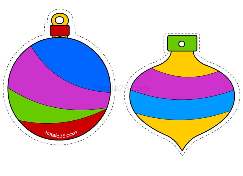 Palline Di Natale Disegni Colorati.Palline A Colori Per Albero Di Natale Natale 25