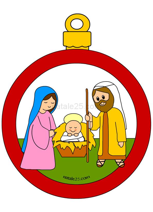 Pallina Di Natale Con Nativita Per Addobbi Natale 25