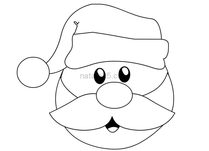 Disegnare Foto Di Babbo Natale.Viso Di Babbo Natale Da Appendere Natale 25