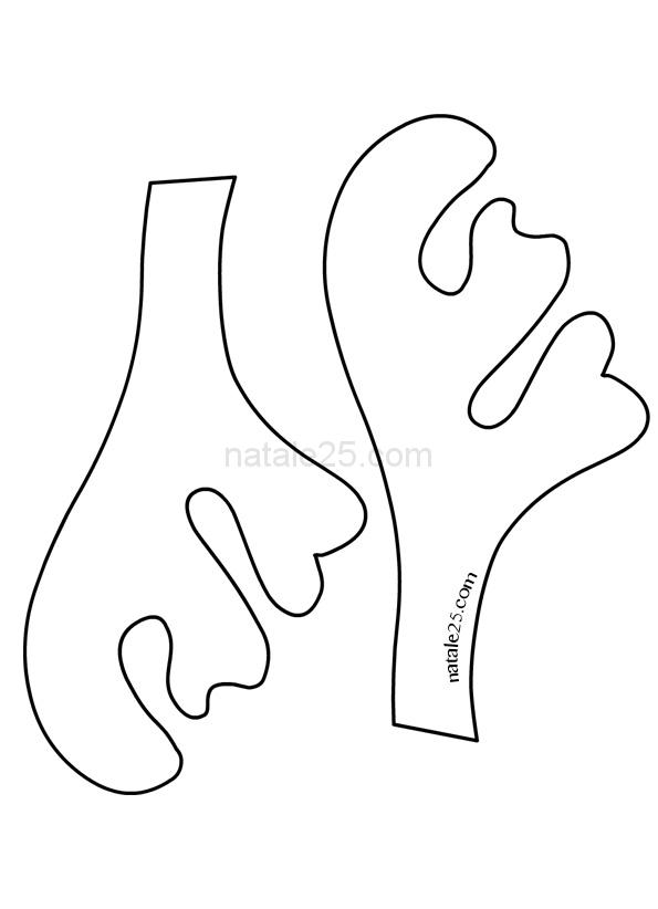 Sagome corna renna per lavoretti | Natale 25