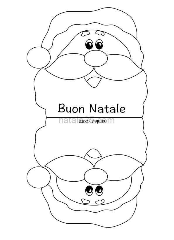 Biglietto A Forma Di Babbo Natale Natale 25