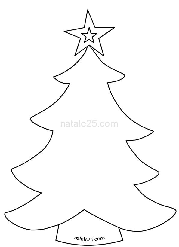 Stella Di Natale Albero.Cartamodello Albero Di Natale Con Stella Natale 25