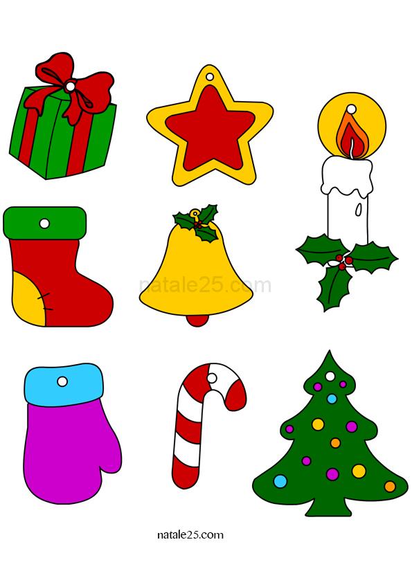 Palline Di Natale Disegni Colorati.Immagini Di Natale A Colori Da Ritagliare Natale 25