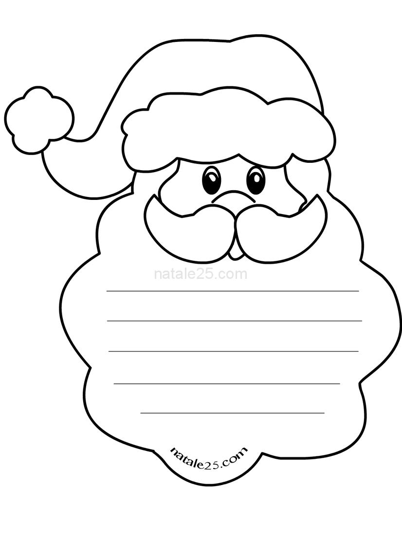 Disegni Di Babbo Natale Per Bambini.Letterine Di Natale Per Bambini Da Colorare Natale 25