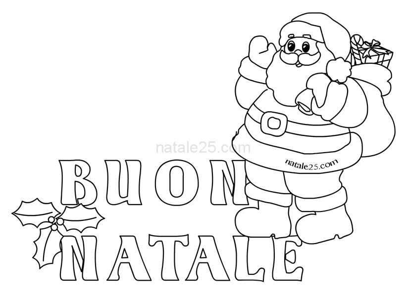 Disegni Di Buon Natale.Buon Natale Scritta Con Disegno Da Colorare Natale 25