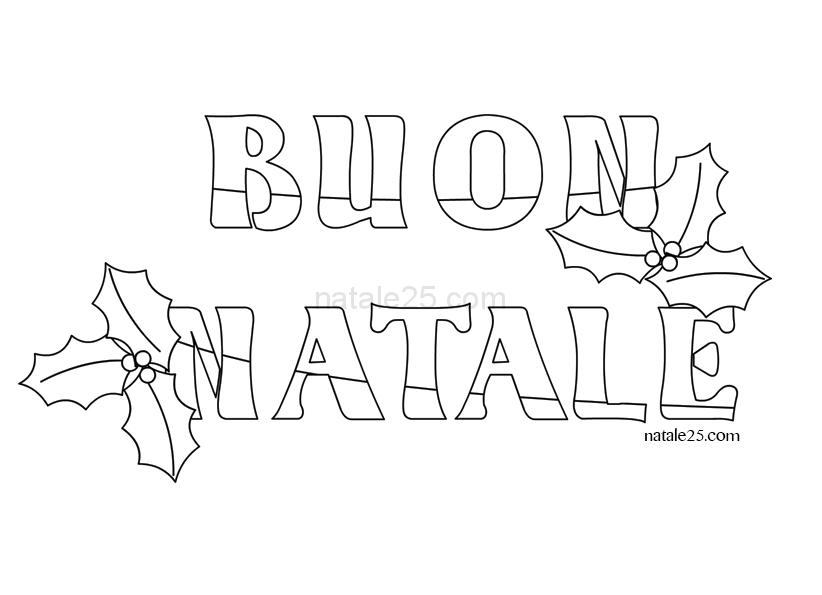 Scritta Buon Natale.Scritta Buon Natale Con Disegno Agrifoglio Natale 25