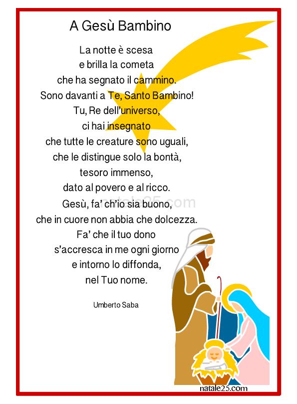 Poesia Di Natale A Gesu Bambino Natale 25