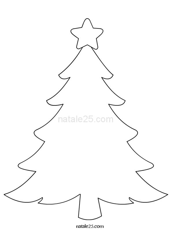 Disegni Di Alberi Di Natale Stilizzati.Albero Di Natale Con Stella Da Colorare Natale 25