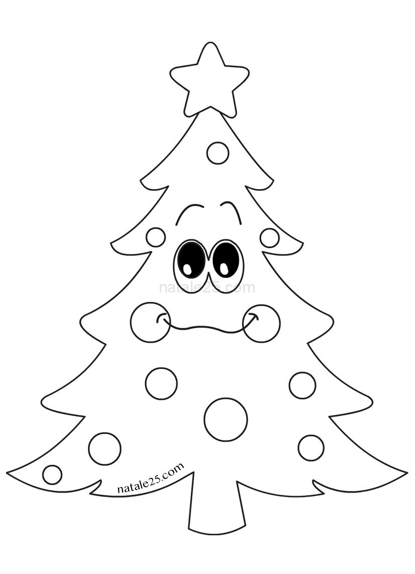 Disegni Alberi Di Natale Da Colorare Per Bambini.Albero Di Natale Mascotte Da Colorare Natale 25