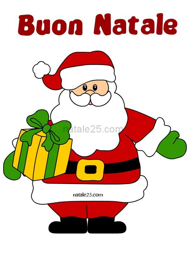 Simpatico Babbo Natale Con Pacco Regalo Natale 25