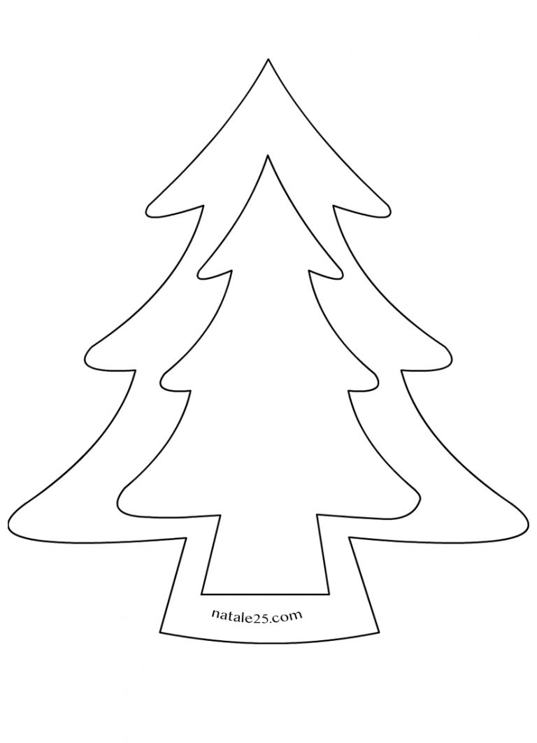 Cartamodello albero di Natale da stampare Letterine, biglietti, lavoretti Cartamodello albero di Natale da stampare Letterine, biglietti, lavoretti