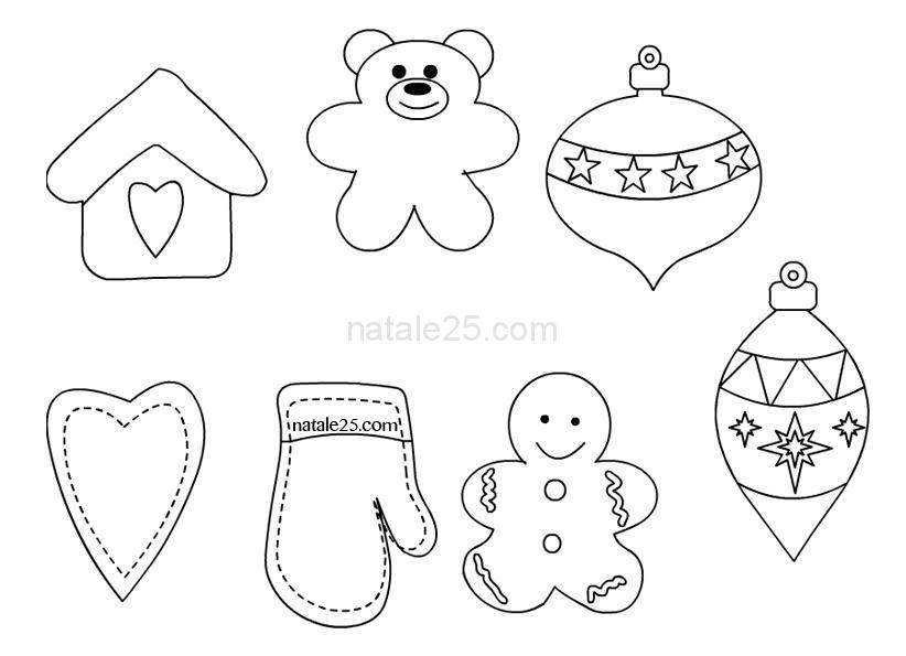 Disegni Per Decorazioni Natalizie.Decorazioni Per Albero Di Natale Da Colorare Natale 25