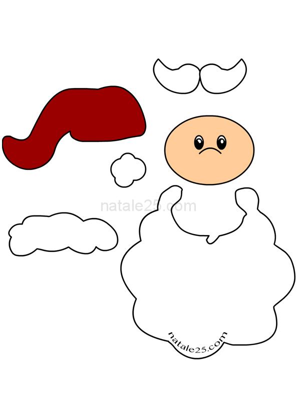 Sagome Babbo Natale Di Carta Natale 25