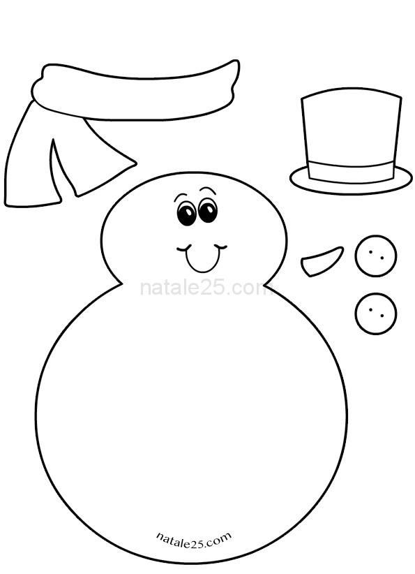 Cartamodello Pupazzo Di Neve Decorazioni Per Finestre Natale 25