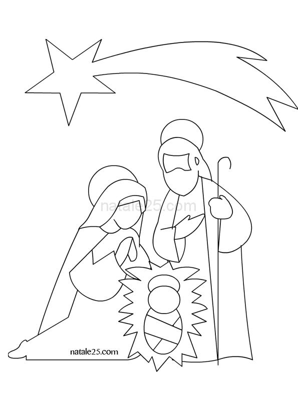 Disegno Santa Famiglia Da Stampare Natale 25