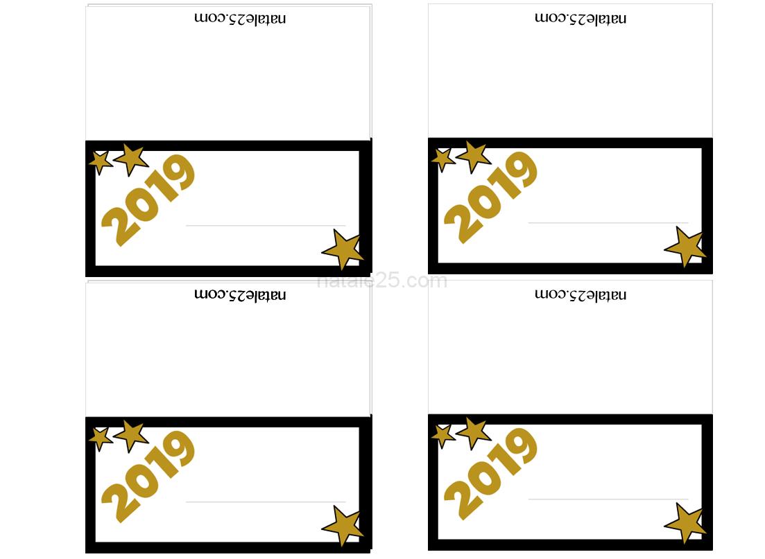 Segnaposto Natalizi 2020.Segnaposti Capodanno 2019 Da Stampare Natale 25