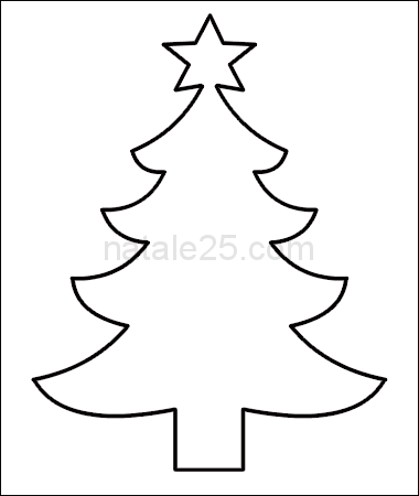 Foto Di Natale Da Disegnare.Sagoma Albero Di Natale Da Ritagliare Natale 25