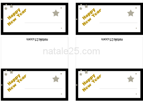 Segnaposto Natalizi Da Stampare Gratis.Segnaposti Capodanno Da Stampare Natale 25