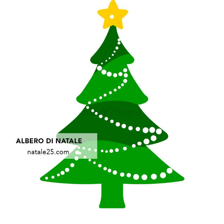Albero di Natale con ornamenti 1 albero natale stilizzato