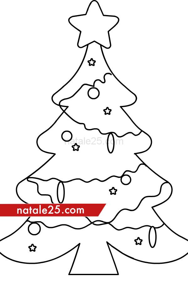 Albero di Natale con palline e stelle 1 albero natale stelle