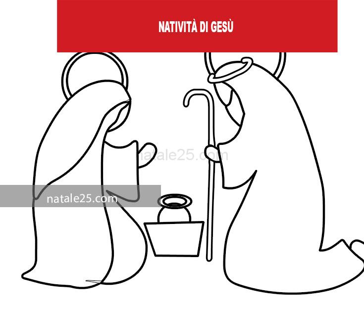 Natività di Gesù disegno da stampare 1 nativita gesu
