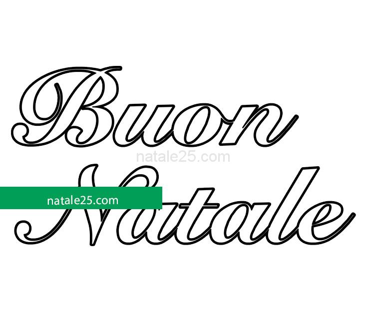 Scritta tuttodisegni Scritta Buon Natale da colorare | NATALE 25
