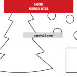 Cartamodello albero di Natale da stampare