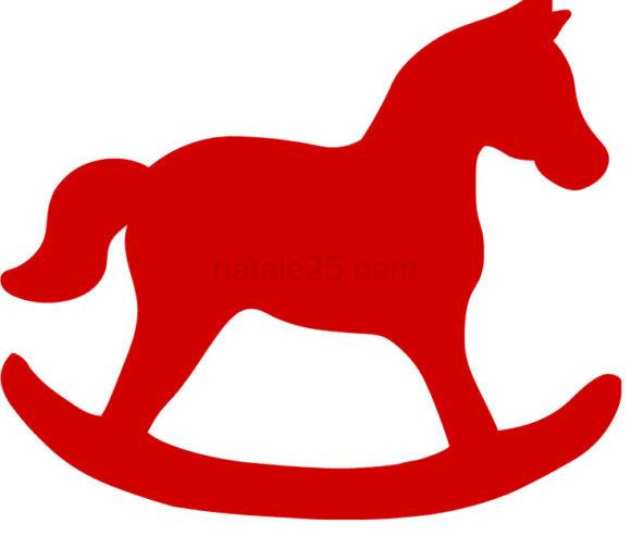 cavallo dondolo rosso